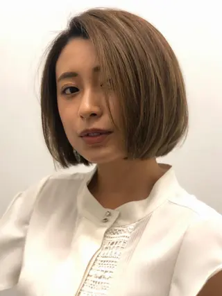 ショート カラー 似合わせ/小顔カット 🔷山方直也のヘアスタイル