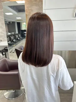 ミディアム 縮毛矯正✖髪質改善 仁木伸明のヘアスタイル