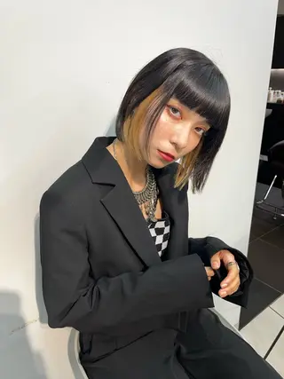 カラー ウルフ🦋顔まわり ❤︎ ͛MEIのヘアスタイル
