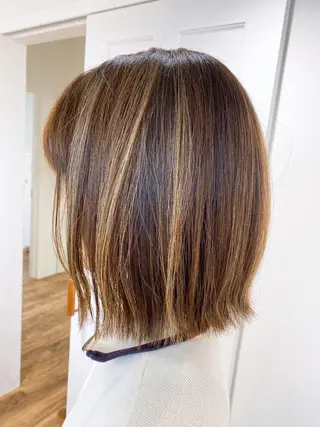 ミディアム カラー ハイライト⭐️上野 高広のヘアスタイル