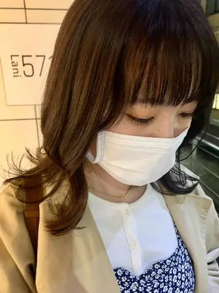 セミロング カラー 💘大人可愛く💘 Natsuki❥❥❥のヘアスタイル