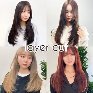 セミロング カラー 渋谷レイヤーカット❌ 縮毛矯正専門/武田涼のヘアスタイル