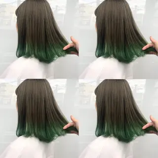 ミディアム カラー ウルフカット ハッシュカット/七海のヘアスタイル