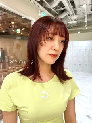 セミロング カラー ヘアアレンジ レイヤーカット🤍 RINAのヘアスタイル