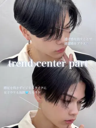 ショート カラー パーマ メンズ 大宮🩵韓国ヘア 毛流れ🫧☁️まいのヘアスタイル