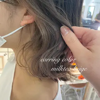 セミロング カラー ヘアアレンジ 透明感カラー 古山 結季🌙🖤のヘアスタイル