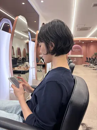 ショート パーマ ボブ 西宮北口/みなみのヘアスタイル