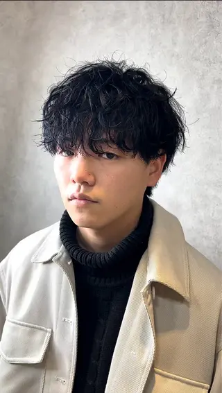 パーマ メンズ 静岡/草薙パーマ メンズバレイヤージュのヘアスタイル