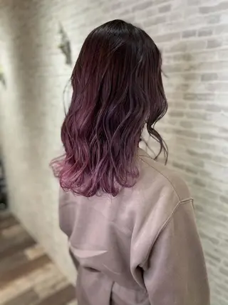 ミディアム カラー 平田 怜のヘアスタイル
