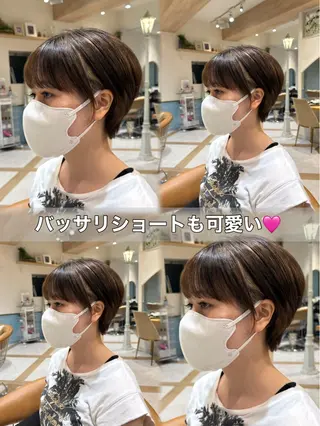 ショート 色気レイヤースタイル 洒落色気ヘアマサトのヘアスタイル