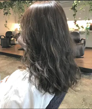 セミロング カラー ショート 縮毛矯正 レイヤー🌿FUKUのヘアスタイル