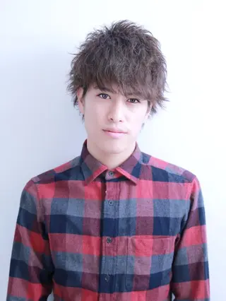 カラー パーマ メンズ メンズヘア特化 崎田 成人のヘアスタイル