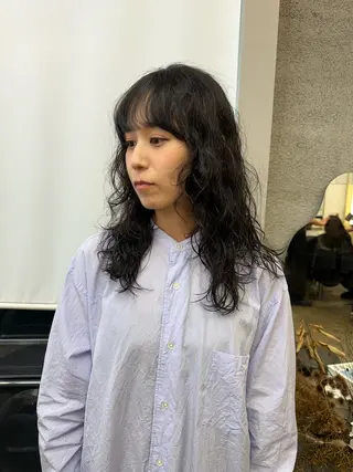 セミロング パーマ 早瀬裕之 パーマのヘアスタイル