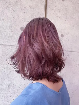 ミディアム カラー 福森 みずきのヘアスタイル