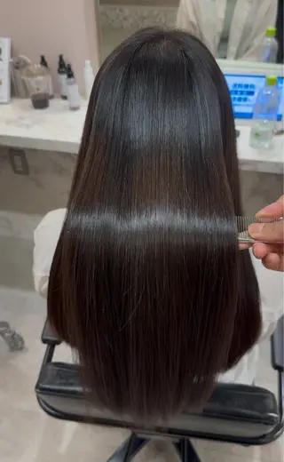 ロング 田中俊　縮毛矯正 髪質改善のヘアスタイル