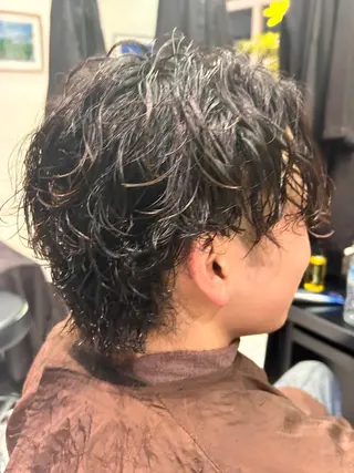 ミディアム パーマ メンズ ri kuのヘアスタイル