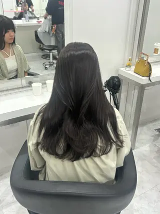 ロング まろっと艶感ブラウン ベージュ🤍まなかのヘアスタイル