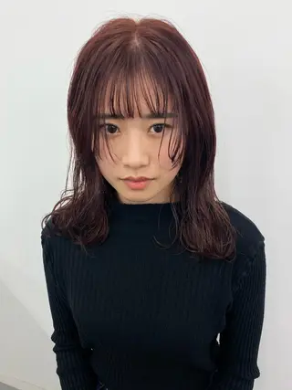 セミロング 丸山 純奈のヘアスタイル