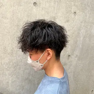 ショート パーマ メンズ 梅田茶屋町メンズ 専門美容師 山元一平のヘアスタイル