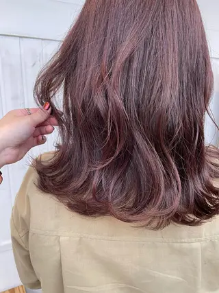セミロング カラー ヘアアレンジ 前髪顔周り✂️店長 ❤️アマミヤ❤️のヘアスタイル