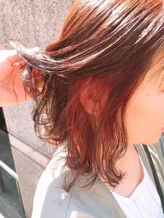セミロング カラー パーマ ヘアアレンジ メンズ ちこ .のヘアスタイル