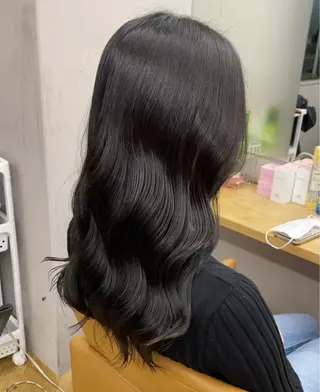 セミロング カラー プル艶職人/ にしものヘアスタイル