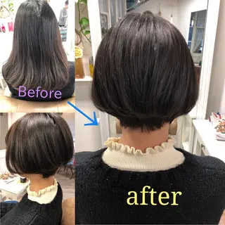 ショート カラー 髪質改善/艶髪 やまなかのヘアスタイル