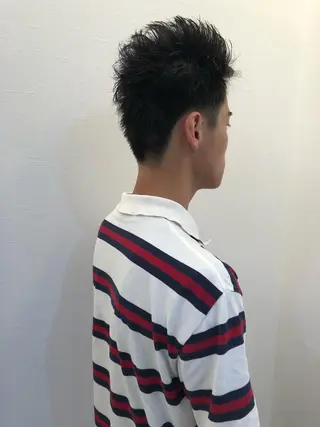 メンズ ツノガイ エリのヘアスタイル