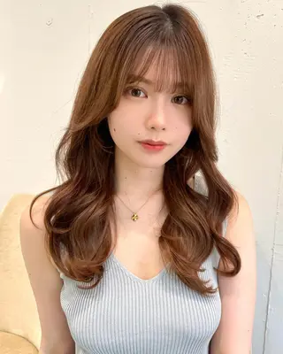 セミロング カラー 韓国ヘア🤍顔周り/ 髪質改善✨/林遼一郎のヘアスタイル