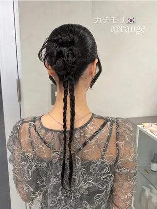 ヘアアレンジ monaヘアアレンジ 🎀/お呼ばれのヘアスタイル