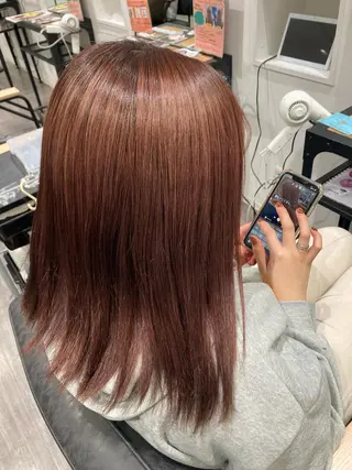 ミディアム カラー ミルクティー量産💙 💙ブリーチ特化💙のヘアスタイル