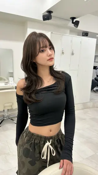 ミディアム カラー 平成ギャル×韓国 mix💖MIKUのヘアスタイル