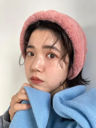 ショート パーマ 青木 優歩のヘアスタイル