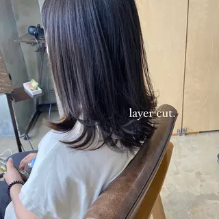 セミロング 茜璃/ブリーチカラー /レイヤーカットのヘアスタイル