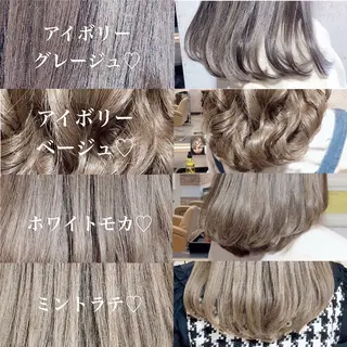 ミディアム カラー ブリーチなし/韓国風 /レイヤー/山口のヘアスタイル