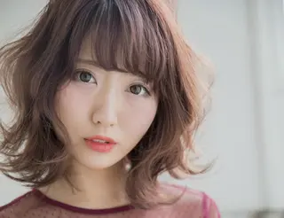 ミディアム カラー パーマ 【ヘアケア特化型】 newi天王寺のヘアスタイル