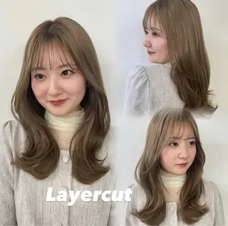 ロング ちのレイヤー/ハッ シュカット🌷💝のヘアスタイル