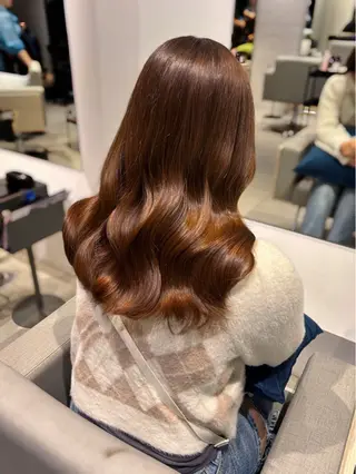 セミロング カラー ヘアアレンジ 銀座/韓国レイヤー/ 艶カラー🍓原田侑依のヘアスタイル
