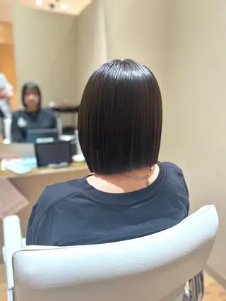 ミディアム 中島愛佳🐥⸒⸒ 縮毛矯正/艶髪カラーのヘアスタイル