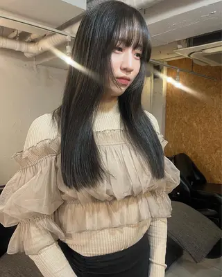 ロング カラー mizuho🐈⬛ 艶髪¦ダークトーンのヘアスタイル