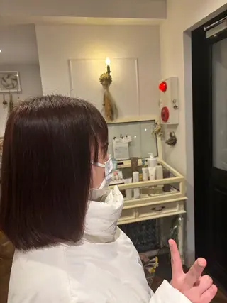 ミディアム カラー トリコヘアサロン 新井千智のヘアスタイル