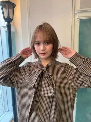 ショート ボブ/透明感カラー /艶髪/しなる🌷のヘアスタイル