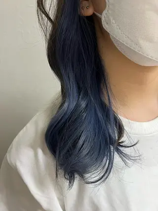 セミロング カラー bh.maara デザイン／ハイトーンのヘアスタイル