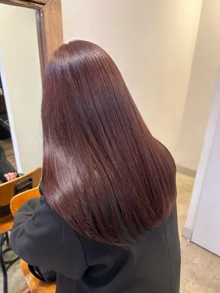 ロング カラー 透明感カラー レイヤーカット りなのヘアスタイル