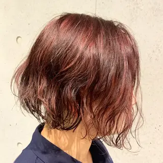 ショート カラー パーマ ヘアアレンジ アニメ髪・ウルフ🦇 樋口莉夏のヘアスタイル