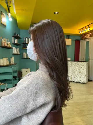 ロング カラー 末石 智のヘアスタイル
