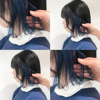 ミディアム カラー ウルフカット ハッシュカット/七海のヘアスタイル