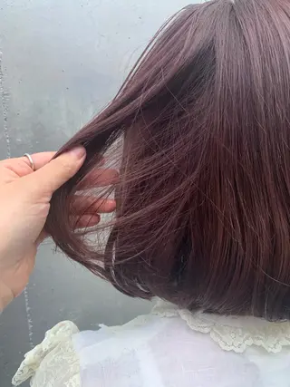 ミディアム カラー ヘアアレンジ ミニボブ/ブリーチ 🌈MISATOのヘアスタイル