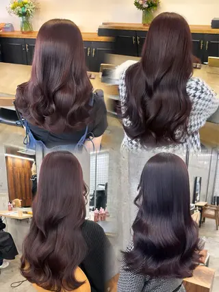 ロング カラー 🌷ラベンダーピンク 顔まわり🌷ねいろのヘアスタイル