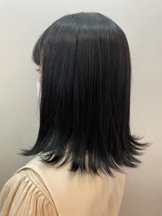 ミディアム カラー ショート/脱白髪染め ☆宇﨑悠実のヘアスタイル